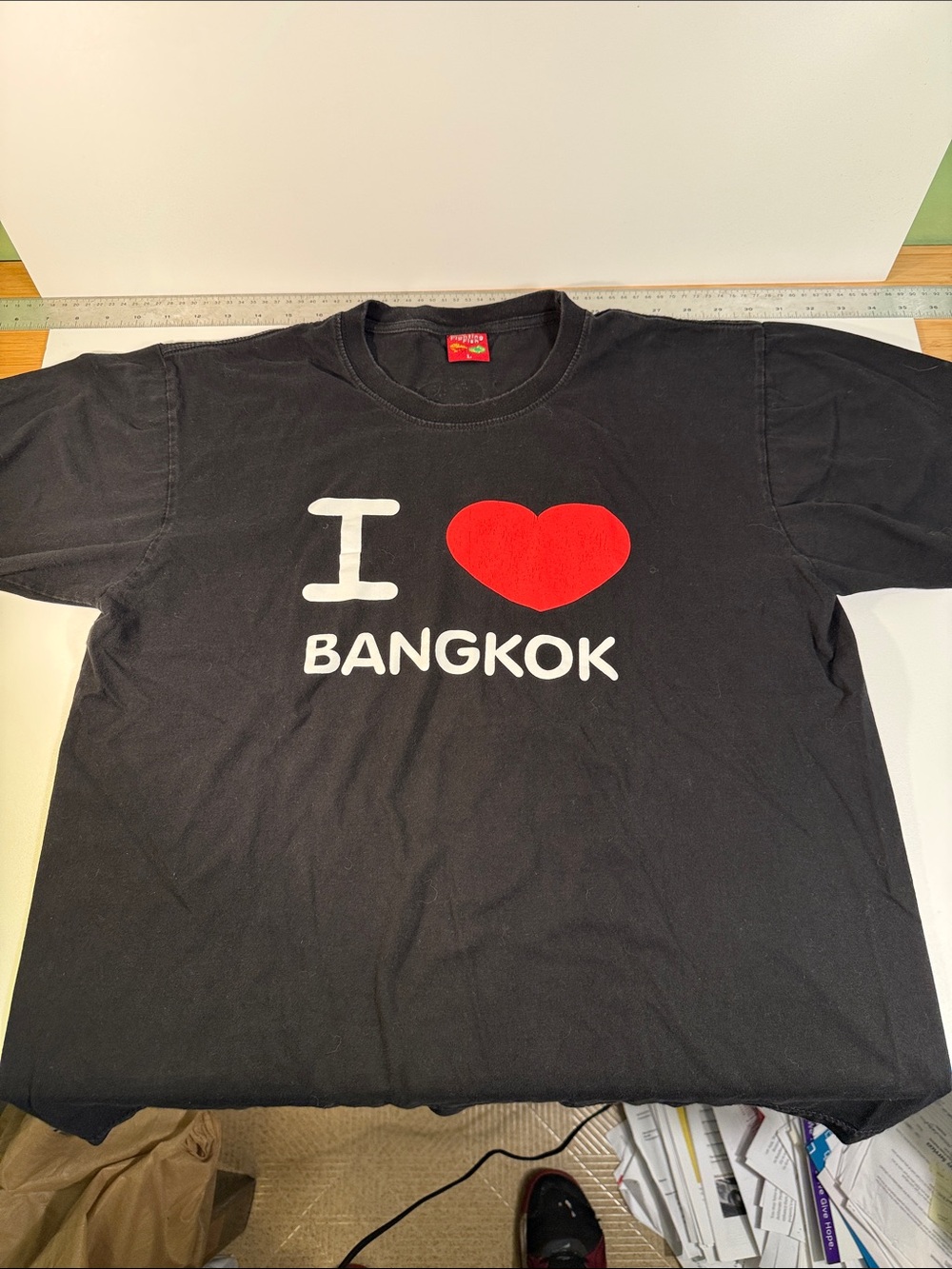I ♥ Bangkok Graphic Tee - Black with Red & White Print - Picture 2 of 7